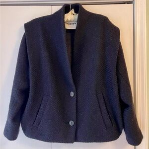 ISABEL MARANT ETOILE NAVY BLUE WOMENS WOOL JACKET SIZE 38